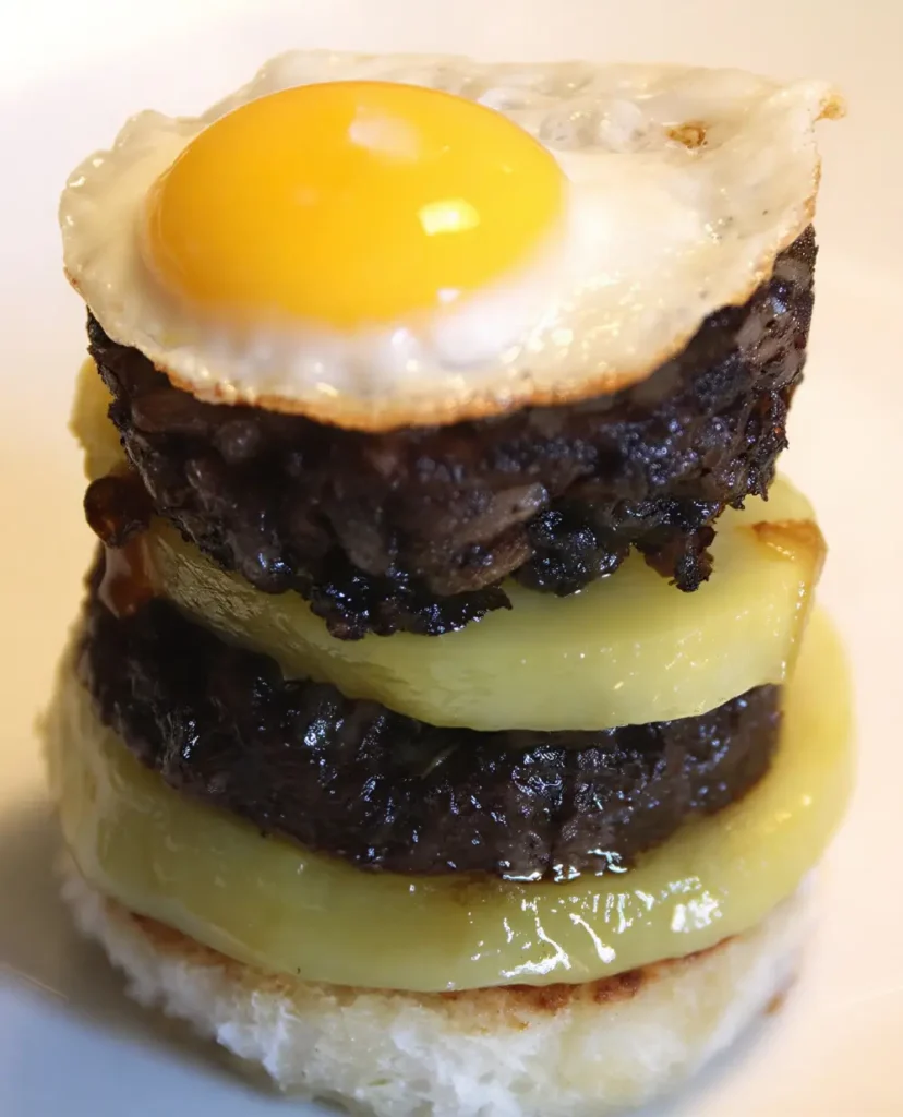 Pincho med Blodpudding, Purjolök och Potatis